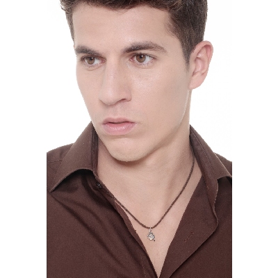 Pendentif Or Blanc 18k en forme de trèfle