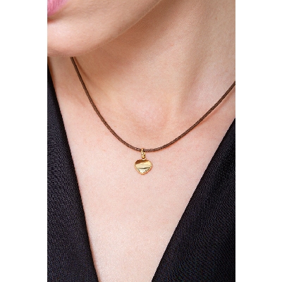 Pendentif cœur en Or Jaune 18k 0,70 cm