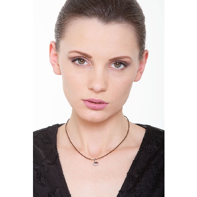 Pendentif cœur en or blanc 18K