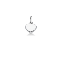 Pendentif cœur en or blanc 18K