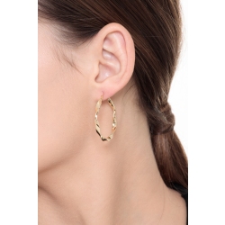 Créoles femme torsadés en or jaune 18k 2