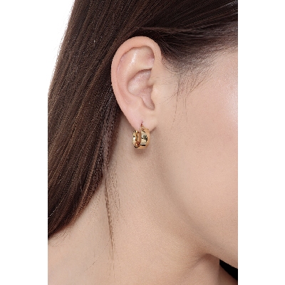 Boucles d’oreilles créoles pour femme en or jaune 18k de 1,5 cm