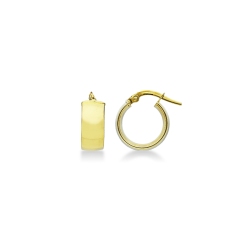 Boucles d’oreilles créoles pour femme en or jaune 18k de 1,5 cm