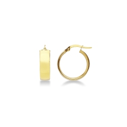Créoles en or jaune 18k, 1,5 cm