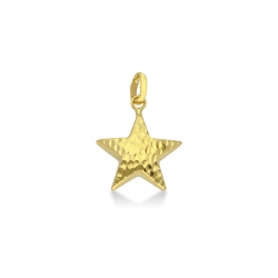 Pendentif étoile en or jaune 18k
