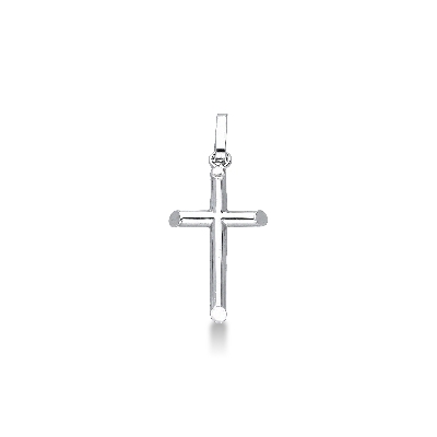 Pendentif croix en or blanc 18 carats