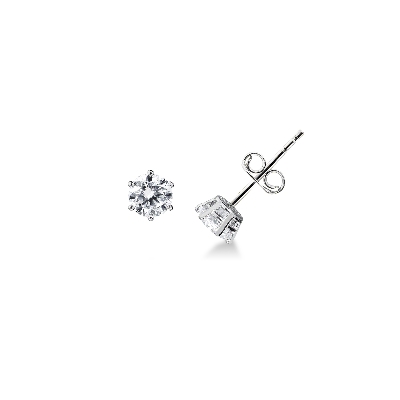 Boucles d’oreilles en or blanc 18k avec zirconiums