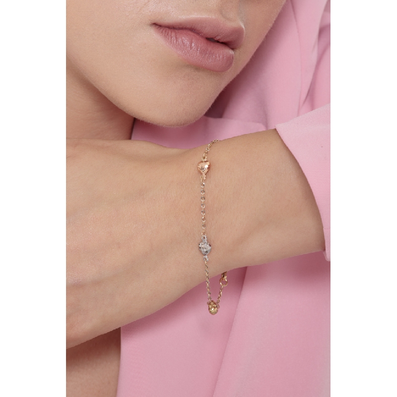 Bracelet en or blanc, jaune et rose 18 carats Bracelet en or blanc, jaune et rose 18 carats