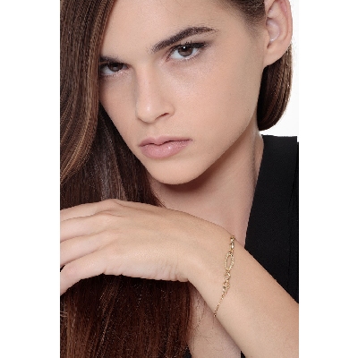 Bracelet fantaisie pour femme en or jaune 750