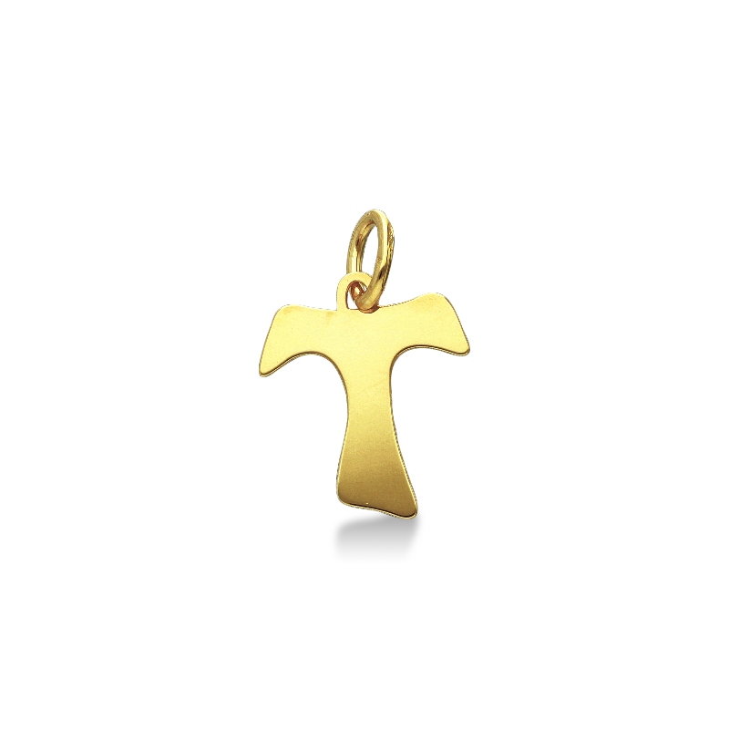 Pendentif Croix Tau Or Jaune 18k