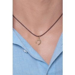 Pendentif fer à cheval en or jaune 18 carats. 2