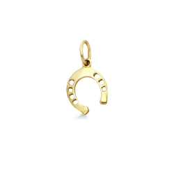 Pendentif fer à cheval en or jaune 18 carats.