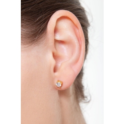 Boucles d’oreilles Or Jaune 18k zircon 2