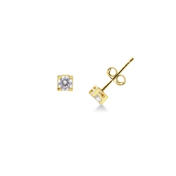Boucles d’oreilles Or Jaune 18k zircon