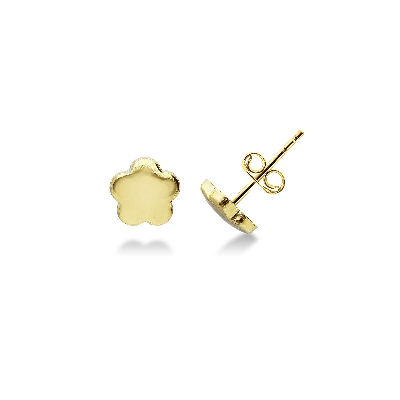 Boucles d’oreilles en or jaune 18k en forme de fleur